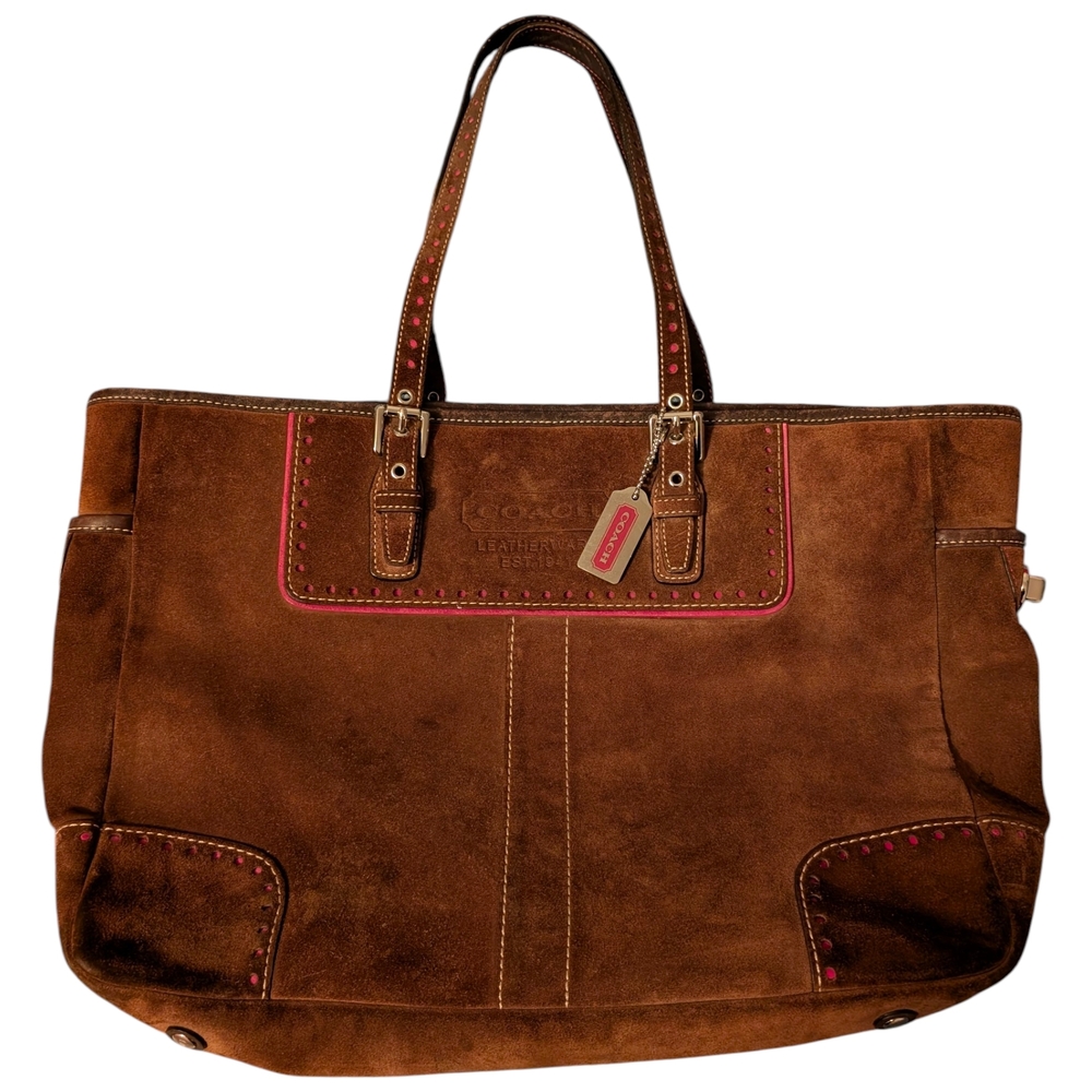 Coach Hampton Gallery Suede Tote, a Vintage *Limited Edition*